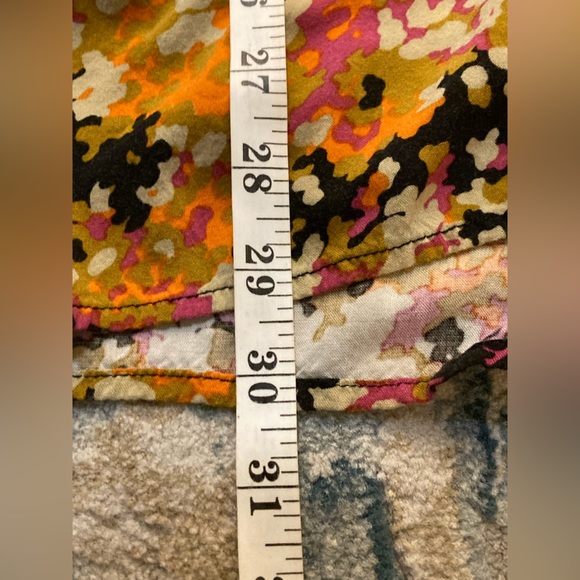 C01 Fossil Womens Shorts Romper with Pockets Abstract Art Floral Knit Sz Small - Picture 9 of 10